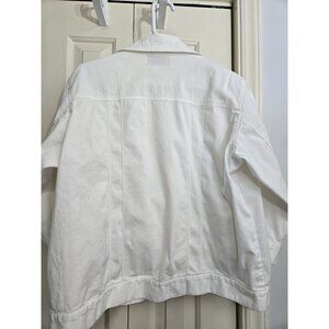 Carán New York Womens White Zip-Up Jacket 1X 95% Cotton & 5% Spandex Casual Ligh